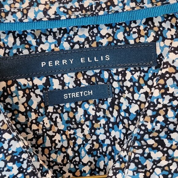 PERRY ELLIS FLORAL SHIRT SZ L MEN'S - Picture 4 of 13